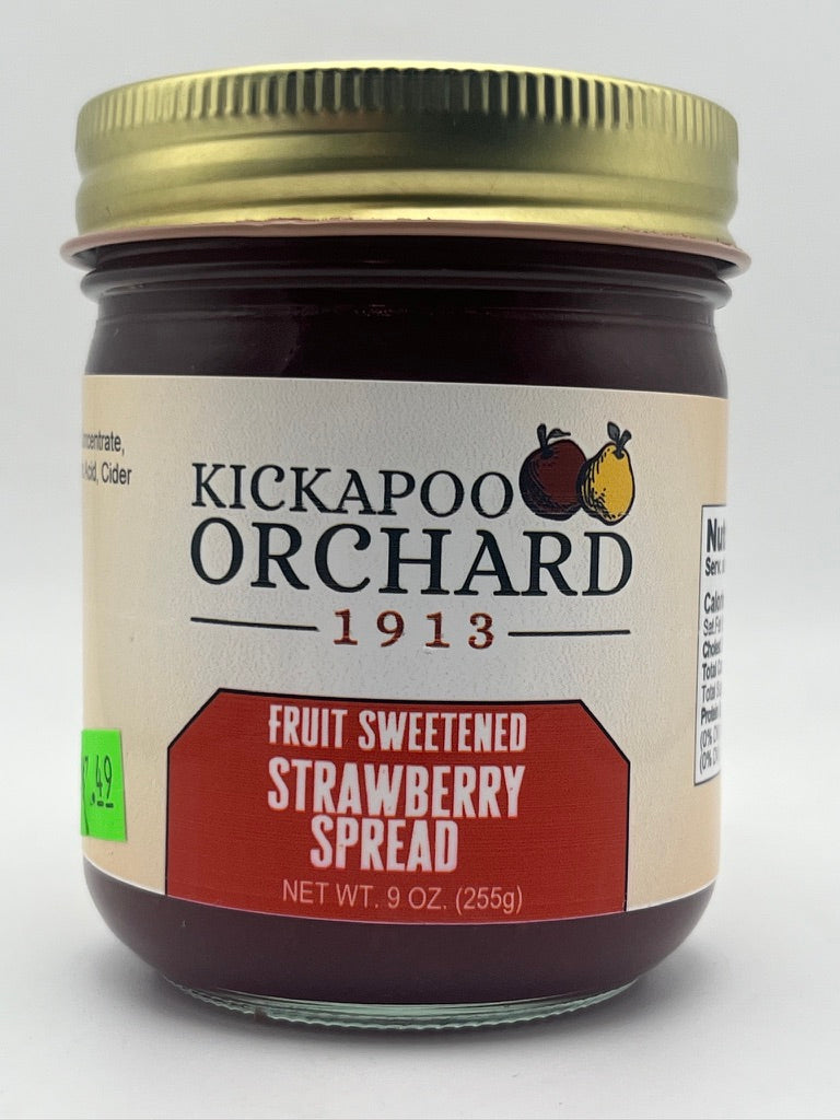Fruit Sweetened Strawberry Spread- 9 oz