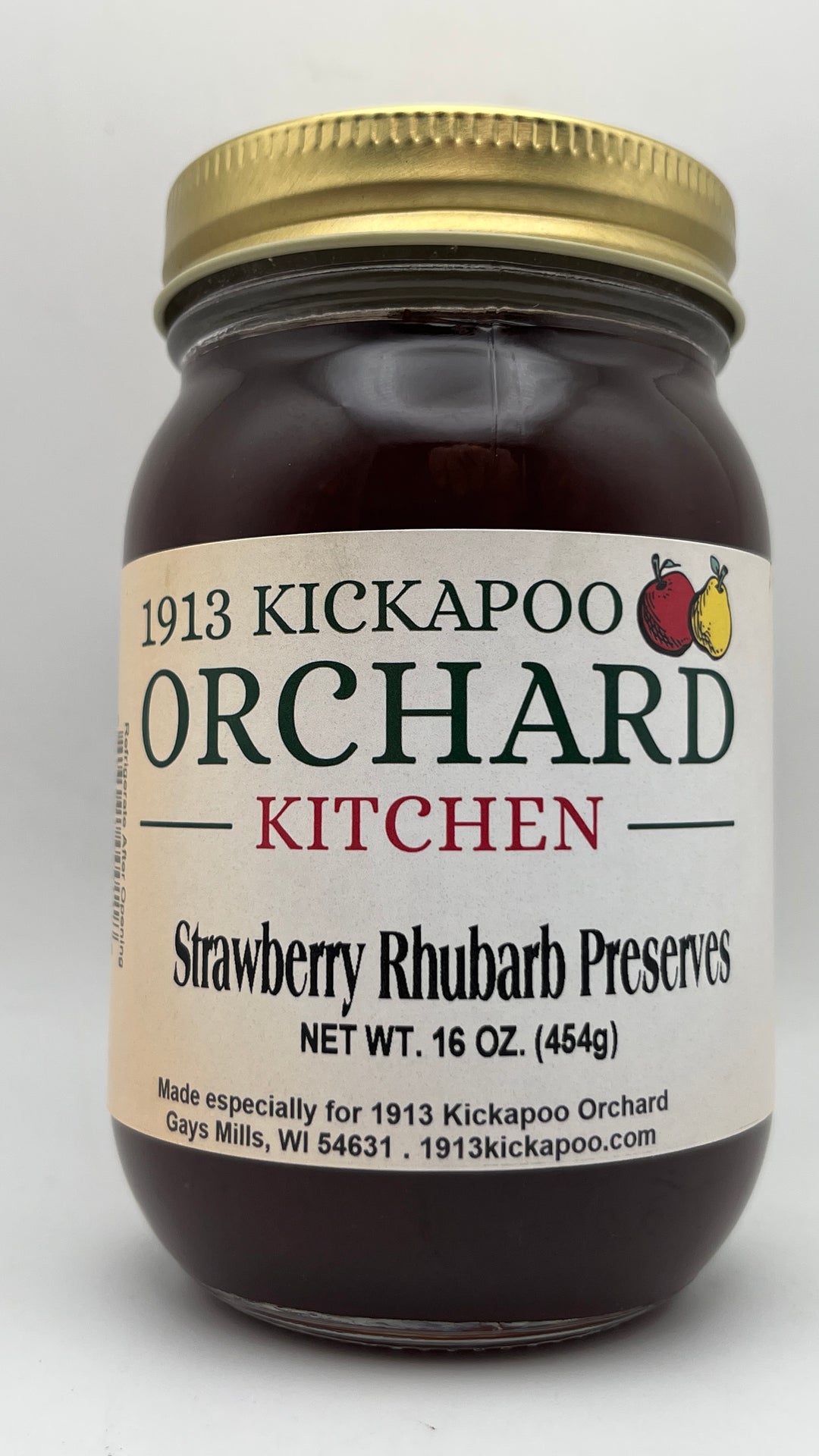 Strawberry Rhubarb Preserves - 16 oz