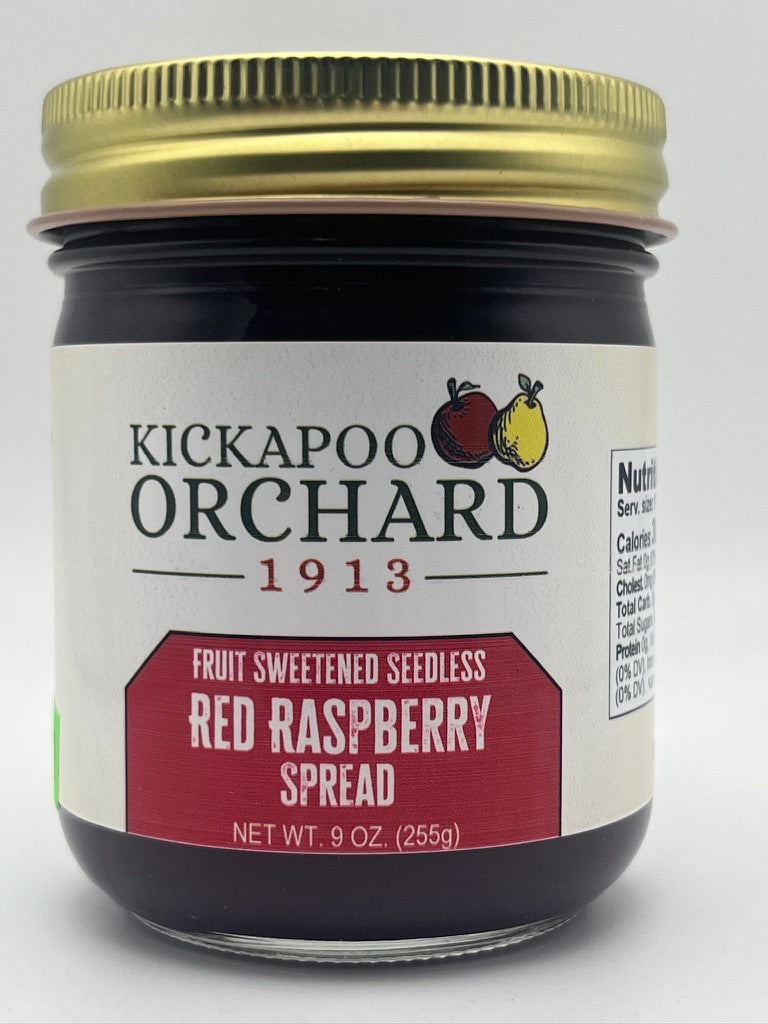 Fruit Sweetened Seedless Red Raspberry Spread – 9 oz